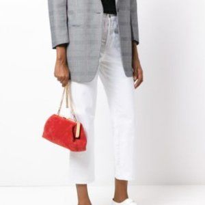 Mansur Gavriel Velvet Mini Volume Clutch Bag